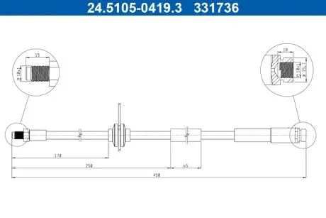 24510504193 Автозапчастина ATE підбір по vin на Brocar