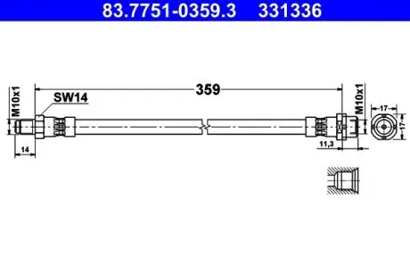 83775103593 Автозапчастина ATE підбір по vin на Brocar