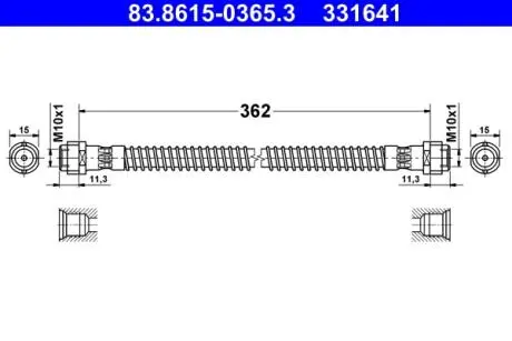 83861503653 Автозапчастина ATE підбір по vin на Brocar