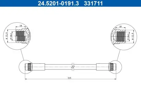 24520101913 Автозапчастина ATE підбір по vin на Brocar