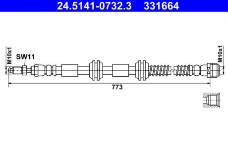 24514107323 Автозапчастина ATE підбір по vin на Brocar