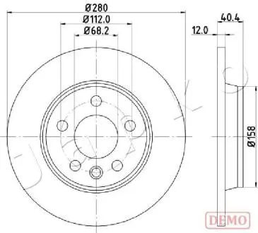 610926C Гальмівний диск JAPKO підбір по vin на Brocar