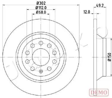 610915C Гальмівний диск JAPKO подбор по vin на Brocar