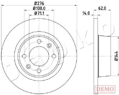 610604C Гальмівний диск JAPKO подбор по vin на Brocar