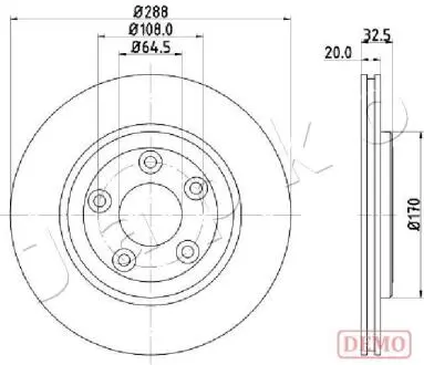 610315C Гальмівний диск JAPKO підбір по vin на Brocar