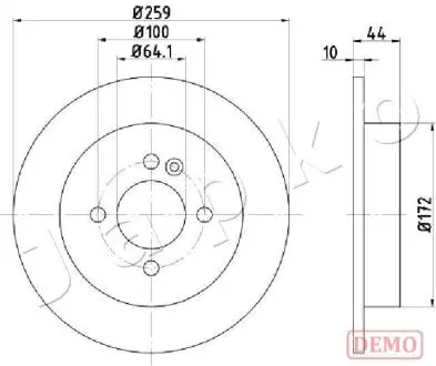 610134C Гальмівний диск JAPKO підбір по vin на Brocar