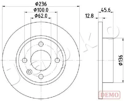 600946C Гальмівний диск JAPKO подбор по vin на Brocar