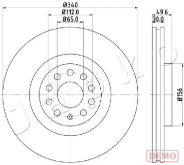 600907C Гальмівний диск JAPKO подбор по vin на Brocar