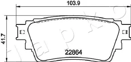 51515 Комплект гальмівних накладок, дискове гальмо JAPKO підбір по vin на Brocar