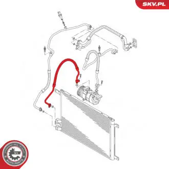 43SKV550 Трубопровід високого/низького тиску, кондиціонер повітря SKV GERMANY підбір по vin на Brocar