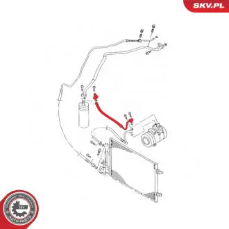 43SKV564 Трубопровід високого/низького тиску, кондиціонер повітря SKV GERMANY підбір по vin на Brocar