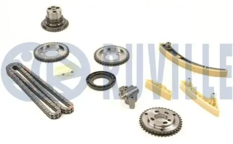 580193 RUVILLE CITROEN К-кт ланцюга ГРМ (ланцюг+4шт. напрямних + натягувач +4 шестерні) Jumper, Ford Transit 2.2HDI 06- RUVILLE подбор по vin на Brocar
