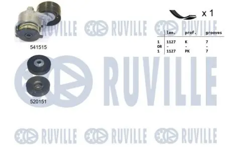 570155 RUVILLE RENAULT К-кт ГРМ MEGANE III Grandtour (KZ0/1) 1.9 dCi (KZ0J, KZ0N, KZ1S) 09-15 RUVILLE подбор по vin на Brocar