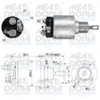 46031 MEATDORIA OPEL втягувальне реле ASTRA F 1.8 i (F35, M35) 91-98, KADETT E (T85) 2.0 GSI -91, SAAB 9-5 (YS3E) 2.3 Turbo 01-09 MEAT&DORIA підбір по vin на Brocar