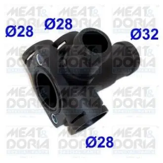 93104 MEATDORIA VW Фланець охолоджувальної рідини Golf,Jetta,Passat,T4,AUDI,SEAT 1,6-2,0 MEAT&DORIA підбір по vin на Brocar