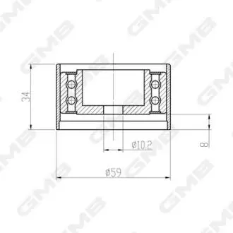 GTC0310 GMB AUDI Ролик натяж. A4 3.0 00-, A6 3.0 01- GMB підбір по vin на Brocar