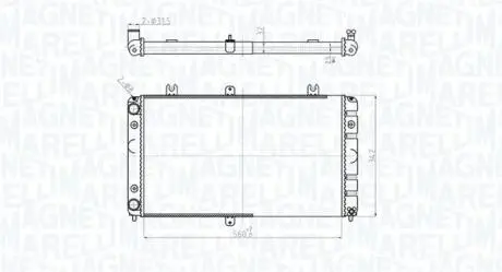 350213181400 MAGNETI MARELLI радіатор LADA PRIORA 2170 1.6 08- (560x342x32) MAGNETI MARELLI підбір по vin на Brocar