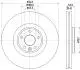 8DD355131961 HELLA PRO HIGH CARBON LAND ROVER гальмівний диск передн. DISCOVERY SPORT, RANGE ROVER EVOQUE HELLA підбір по vin на Brocar