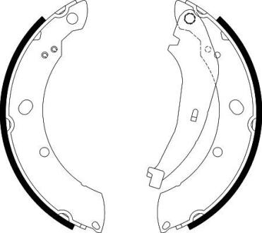 8DB355038221 HELLA VW щоки гальмівні задн. Polo 09-,SKODA Rapid HELLA підбір по vin на Brocar