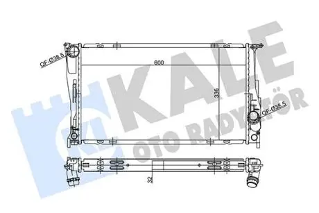 356230 KALE BMW Радіатор охолодження E82, E84, E88, E89, E90, E91, E92 KALE OTO RADYATOR підбір по vin на Brocar