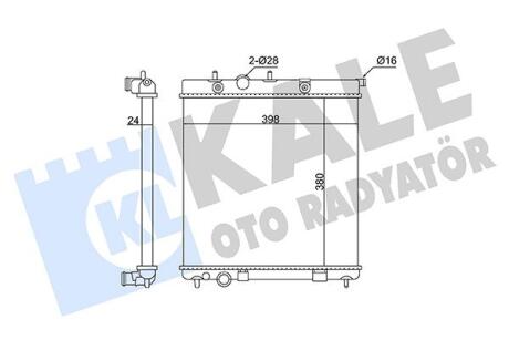 362805 KALE CITROEN Радіатор сист. охолодження C3 II, DS3, PEUGEOT KALE OTO RADYATOR підбір по vin на Brocar