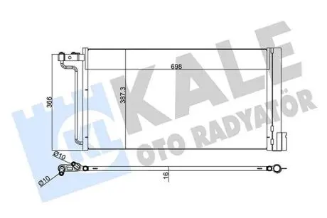345220 KALE FORD Радіатор кондиціонера C-Max II, Focus III 14- KALE OTO RADYATOR підбір по vin на Brocar
