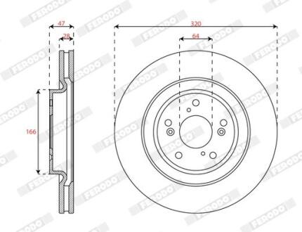 DDF3069C Диск гальмівний FERODO підбір по vin на Brocar