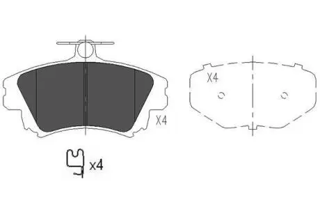 KBP5519 KAVO PARTS MITSUBISHI Гальмівні колодки передні Carisma,Colt 95- KAVO подбор по vin на Brocar
