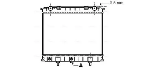 AU2132 AVA LAND ROVER Радіатор охолодження двиг. Range Rover II 2.5D 94- AVA COOLING підбір по vin на Brocar
