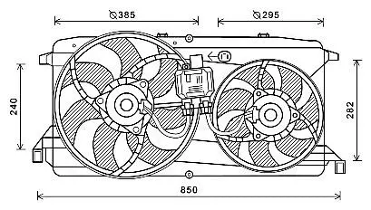 FD7579 Вентилятор AVA COOLING подбор по vin на Brocar