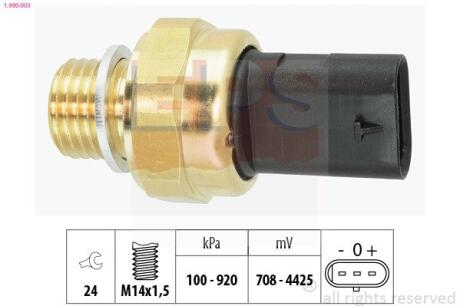 1980003 EPS OPEL датчик тиску оливи ANTARA A 2.2 10-15, CHEVROLET CAPTIVA (C100, C140) 2.2 D 14- EPS подбор по vin на Brocar