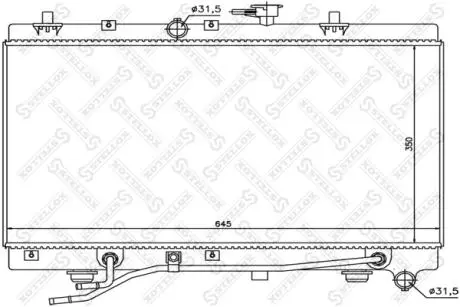 1025470SX Радіатор охолодження двигуна (A/T) STELLOX підбір по vin на Brocar