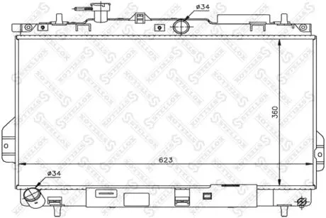 1026596SX Радіатор охолодження двигуна M/T STELLOX підбір по vin на Brocar