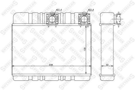 1035081SX Радіатор опалення салону STELLOX підбір по vin на Brocar