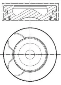 039PI00128000 Поршень MAHLE / KNECHT підбір по vin на Brocar