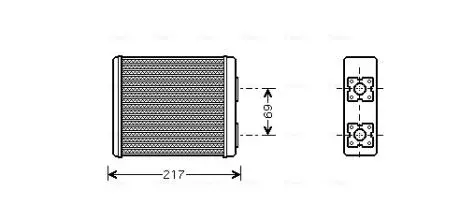 FD6362 Теплообмінник, система опалення салону AVA COOLING подбор по vin на Brocar