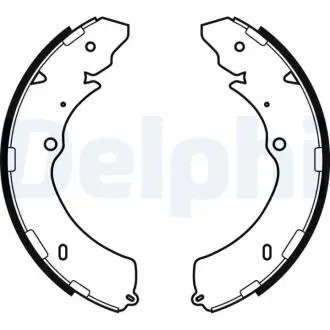 LS2063 DELPHI ISUZU Щоки гальмівні задн. D-MAX I (TFR, TFS) 2.5 DiTD 06-12, D-MAX I 3.0 D 07-12 DELPHI підбір по vin на Brocar