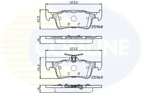 CBP02233 CBP02233 Comline - Гальмівні колодки до дисків COMLINE підбір по vin на Brocar