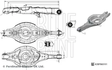 ADBP860191 Важіль підвіски (Blue Print) BLUE PRINT підбір по vin на Brocar