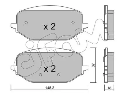 82213510 CIFAM CITROEN Колодки гальмівні передні BERLINGO 1.2-1.6 18-, C5 X 21-, FIAT, DS, OPEL CIFAM подбор по vin на Brocar