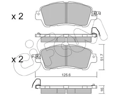 82210850 CIFAM MAZDA Колодки гальмівні передні 2 Хетчбек (DL, DJ) 1.5 14- CIFAM підбір по vin на Brocar