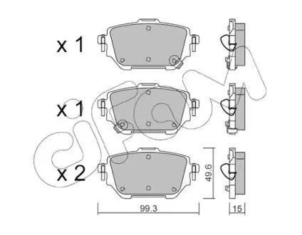 82212360 CIFAM TOYOTA Колодки гальмівні задні COROLLA 1.2-2.0H 10.18- CIFAM подбор по vin на Brocar