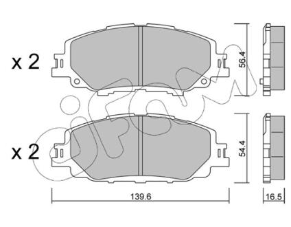 82212350 CIFAM TOYOTA Гальмівні колодки передн. COROLLA 1.6 VVTi 19- CIFAM підбір по vin на Brocar