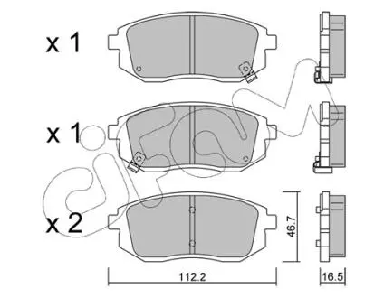 82213530 CIFAM DACIA Колодки гальмівні передні SPRING EV (B6M1) 20- CIFAM подбор по vin на Brocar
