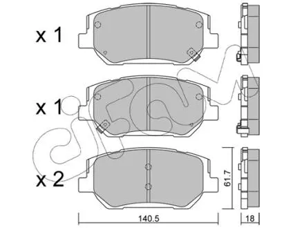 82212970 CIFAM HYUNDAI Колодки гальмівні передні SANTA FE 2.0 18- CIFAM підбір по vin на Brocar