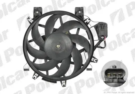 555623W8 Вентиляторы радиаторов POLCAR підбір по vin на Brocar