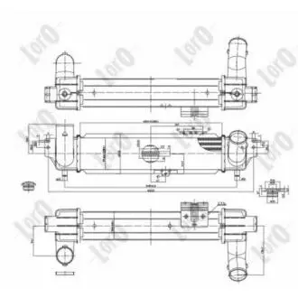 0240180001 Iнтеркулер Kia Sorento 2.5D 02- ABAKUS подбор по vin на Brocar