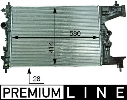 CR2114000P Радіатор охолодження MAHLE / KNECHT підбір по vin на Brocar