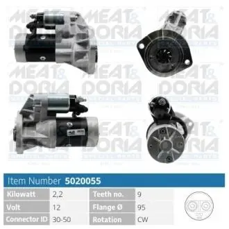 5020055 MEATDORIA NISSAN Стартер CABSTAR E 120.35, 120.45 98-06 MEAT&DORIA подбор по vin на Brocar