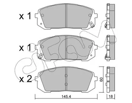 82212980 CIFAM HYUNDAI Колодки гальмівні передні ELANTRA 1.6 20-, SONATA 2.0-2.5 20- CIFAM підбір по vin на Brocar